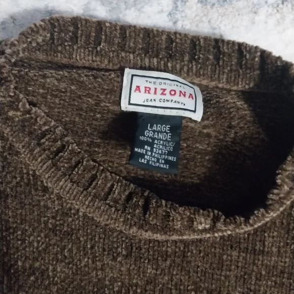 Vintage Brown Chenille Sweater - Picture 3 of 8